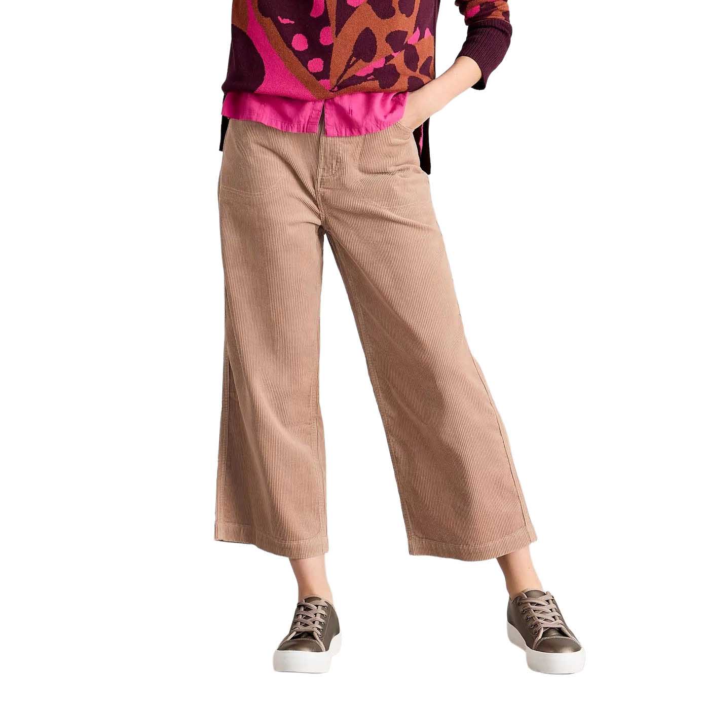 White Stuff Tia Cord Wide Leg Crop Pant